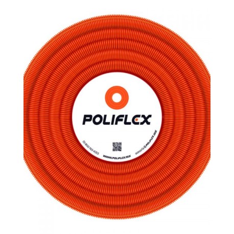 Poliflex naranja 1 1/4″ con guía rollo con 50 m