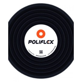 Poliflex Negro automotriz ranurado de 1″ rollo con 50 m