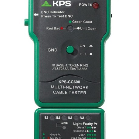 COMPROBADOR DE CABLEADO DE DATOS BNC Y RJ45