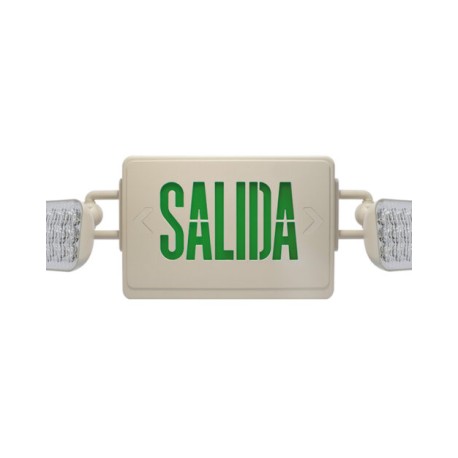 EXIT IP20 2 CABEZALES “SALIDA” VERDE 3.7W+2x1W 120-277V ILUMINACION