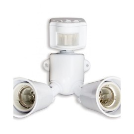 LUMINARIO DE HALOGENO CON SENSOR 2X75W BLANCO 127V MCA IPSA