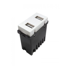 MODULO 2 PUERTOS USB 2A BLANCO | ROYER 100