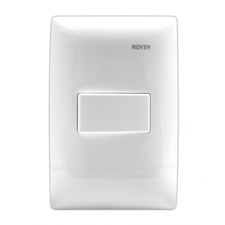 PLACA 1 MÓDULO CON INTERRUPTOR SENCILLO BLANCO | ROYER 100