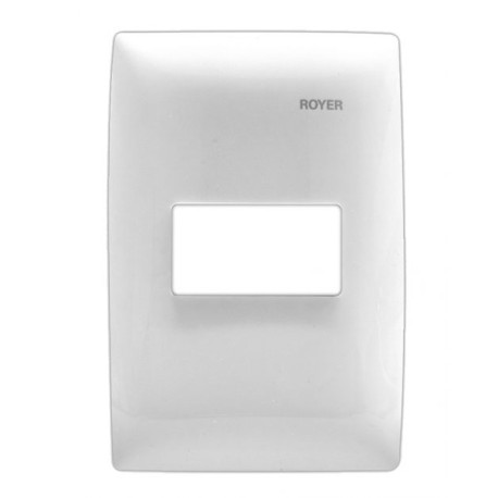 PLACA 1 MODULO HORIZONTAL BLANCO | ROYER 100