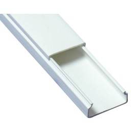 CANAL EN PVC DE 10X20X2500MM TIPO TMK BLANCO SIN DIVISION