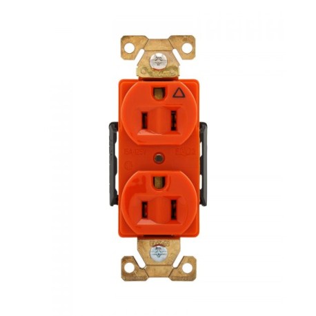 AHIG5262RN | CONTACTO DUPLEX, TIERRA AISLADA 15A 125V COLOR NARANJA | ARROW HART